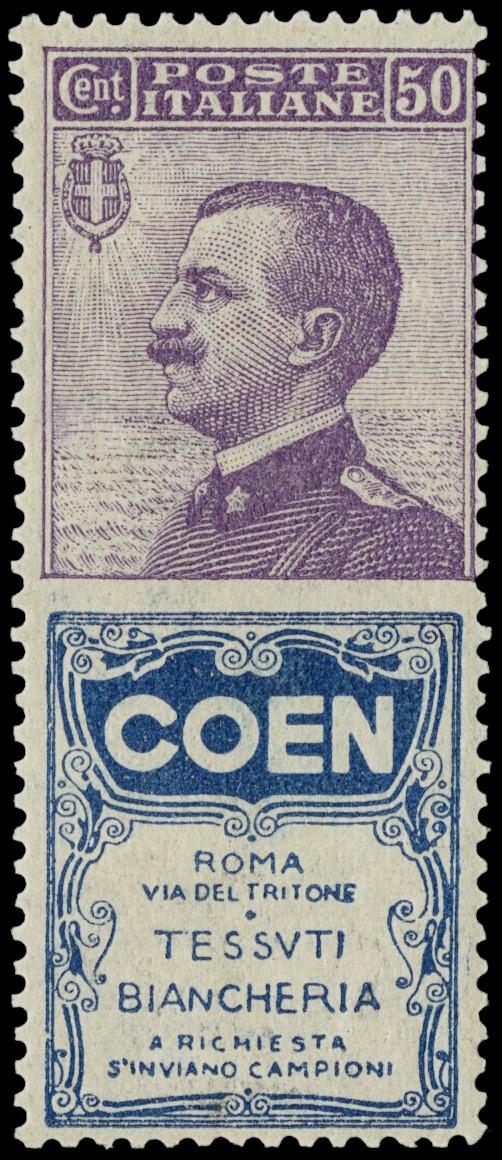 Lot 1185 - ITALIA REGNO PUBBLICITARI - Zanaria Aste s.r.l. 9th Philatelic Auction Lot 1185 - ITALIA REGNO PUBBLICITARI - Zanaria Aste s.r.l. 9th Philatelic Auction