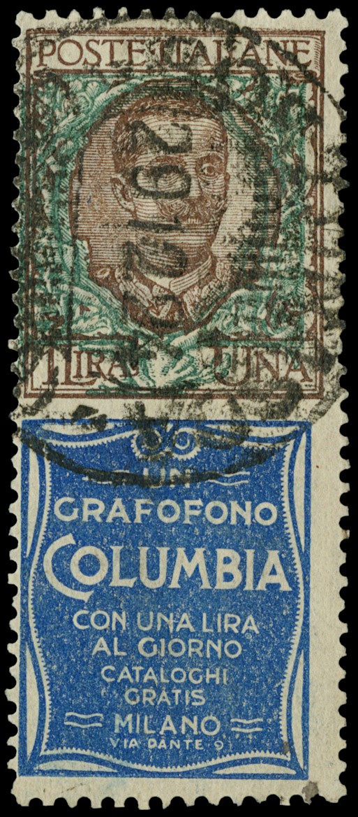 Lot 1186 - ITALIA REGNO PUBBLICITARI - Zanaria Aste s.r.l. 9th Philatelic Auction Lot 1186 - ITALIA REGNO PUBBLICITARI - Zanaria Aste s.r.l. 9th Philatelic Auction
