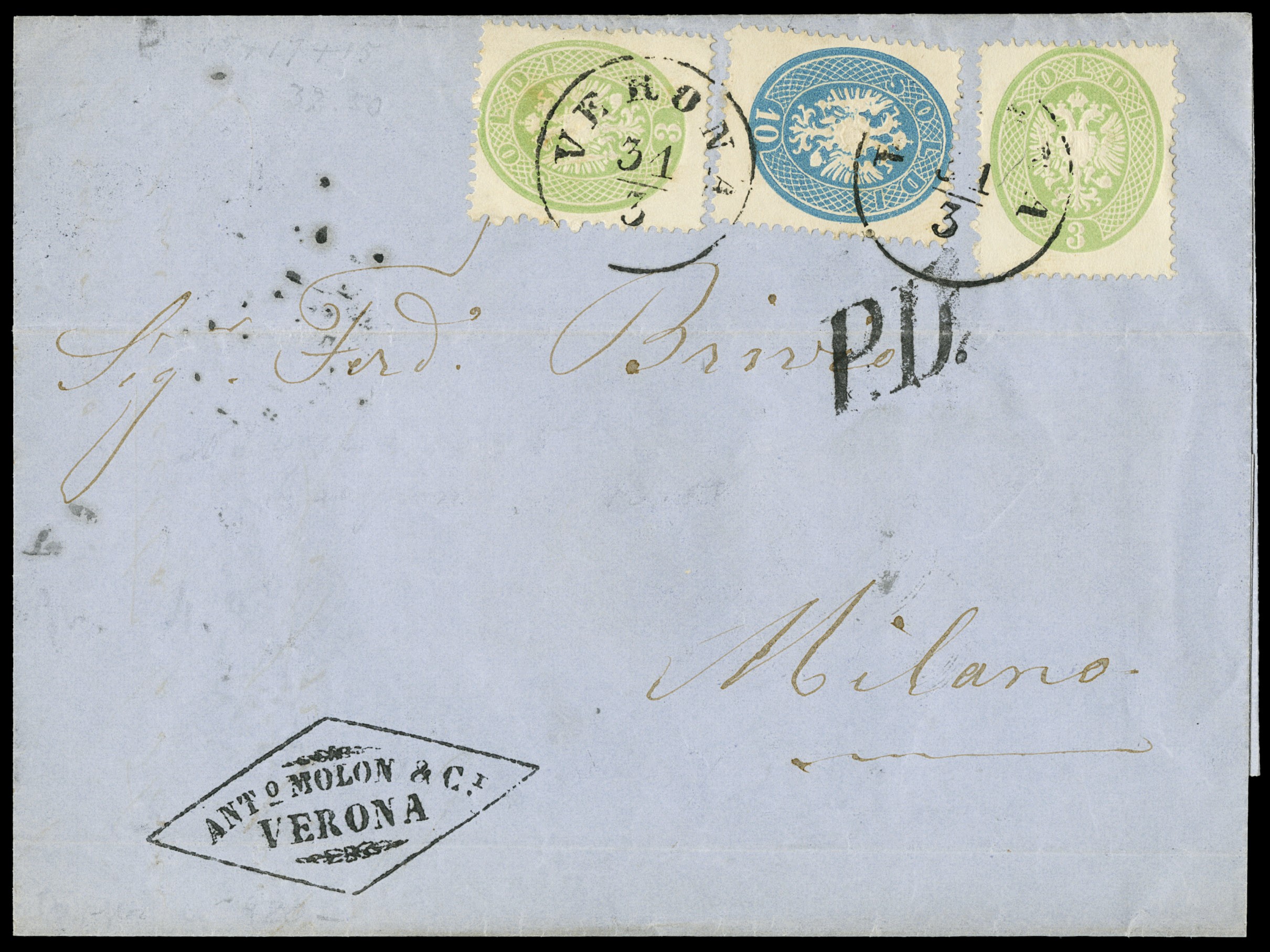 Lot 76 - lombardo veneto posta ordinaria - Zanaria Aste s.r.l. 9th Philatelic Auction Lot 76 - lombardo veneto posta ordinaria - Zanaria Aste s.r.l. 9th Philatelic Auction