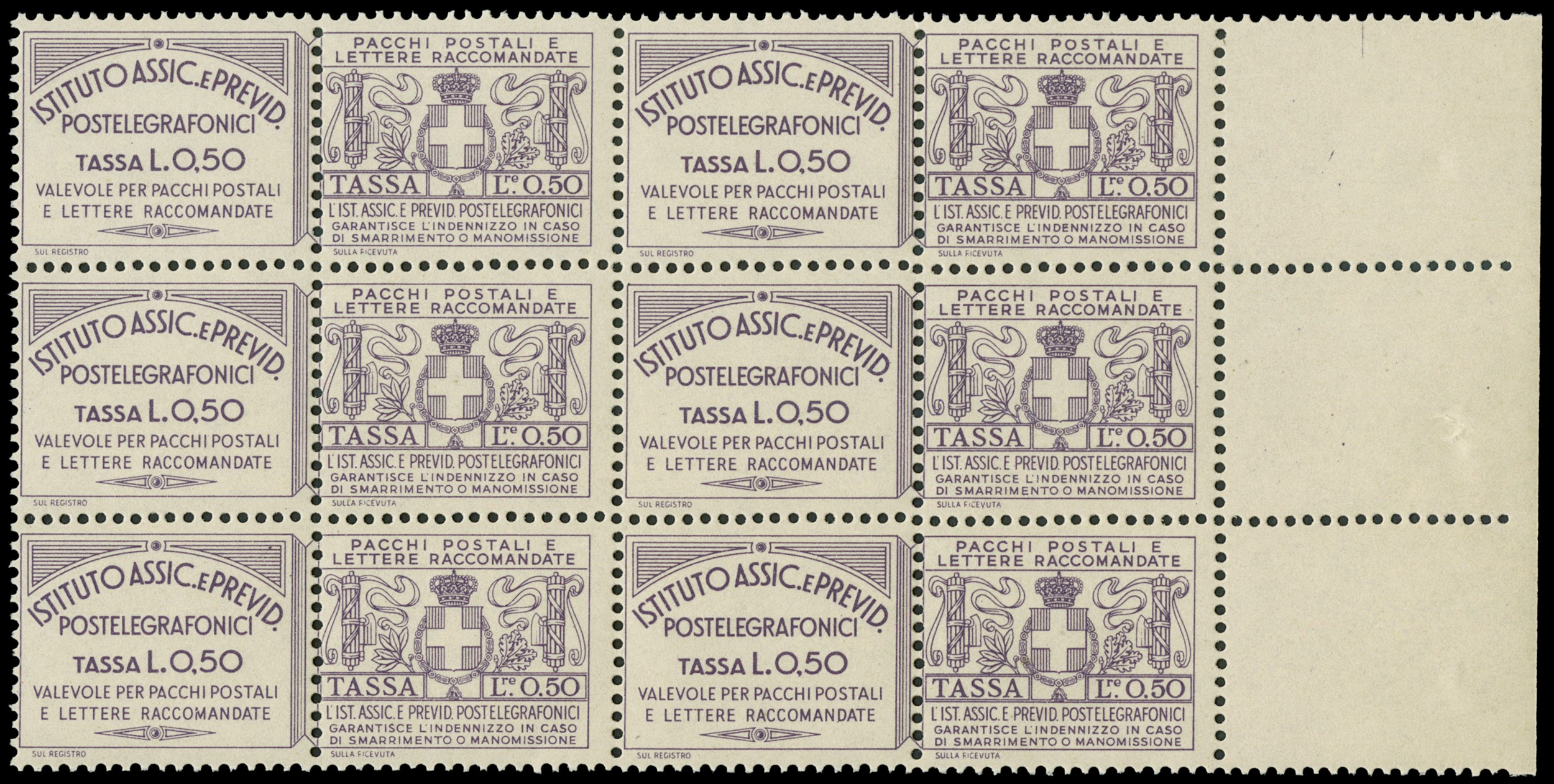 Lot 1160 - ITALIA REGNO Francobolli Assicurativi -  Zanaria Aste s.r.l. 9th Philatelic Auction