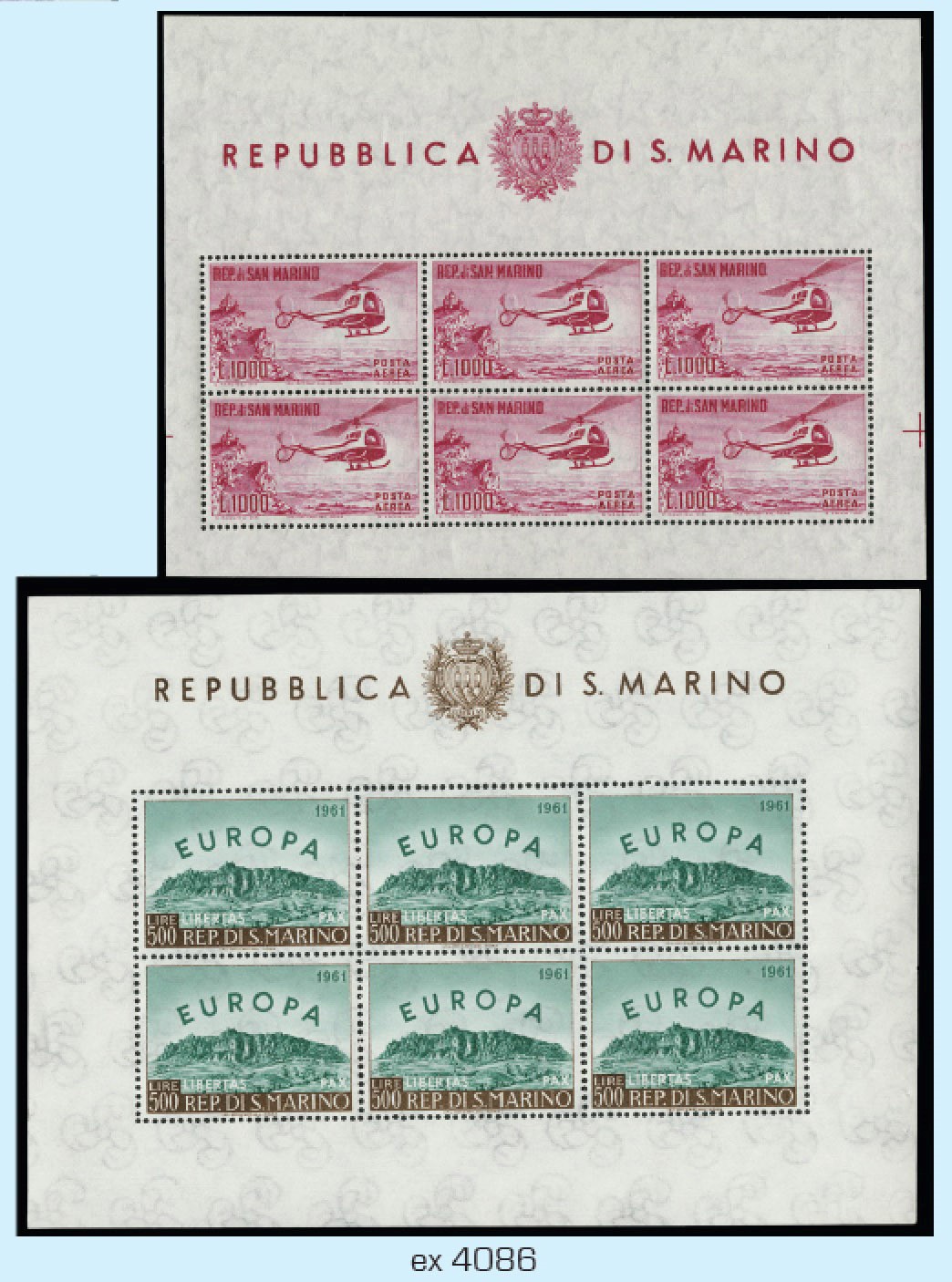 Lot 4086 - San Marino lotti e collezioni -  Zanaria Aste s.r.l. 9th Philatelic Auction