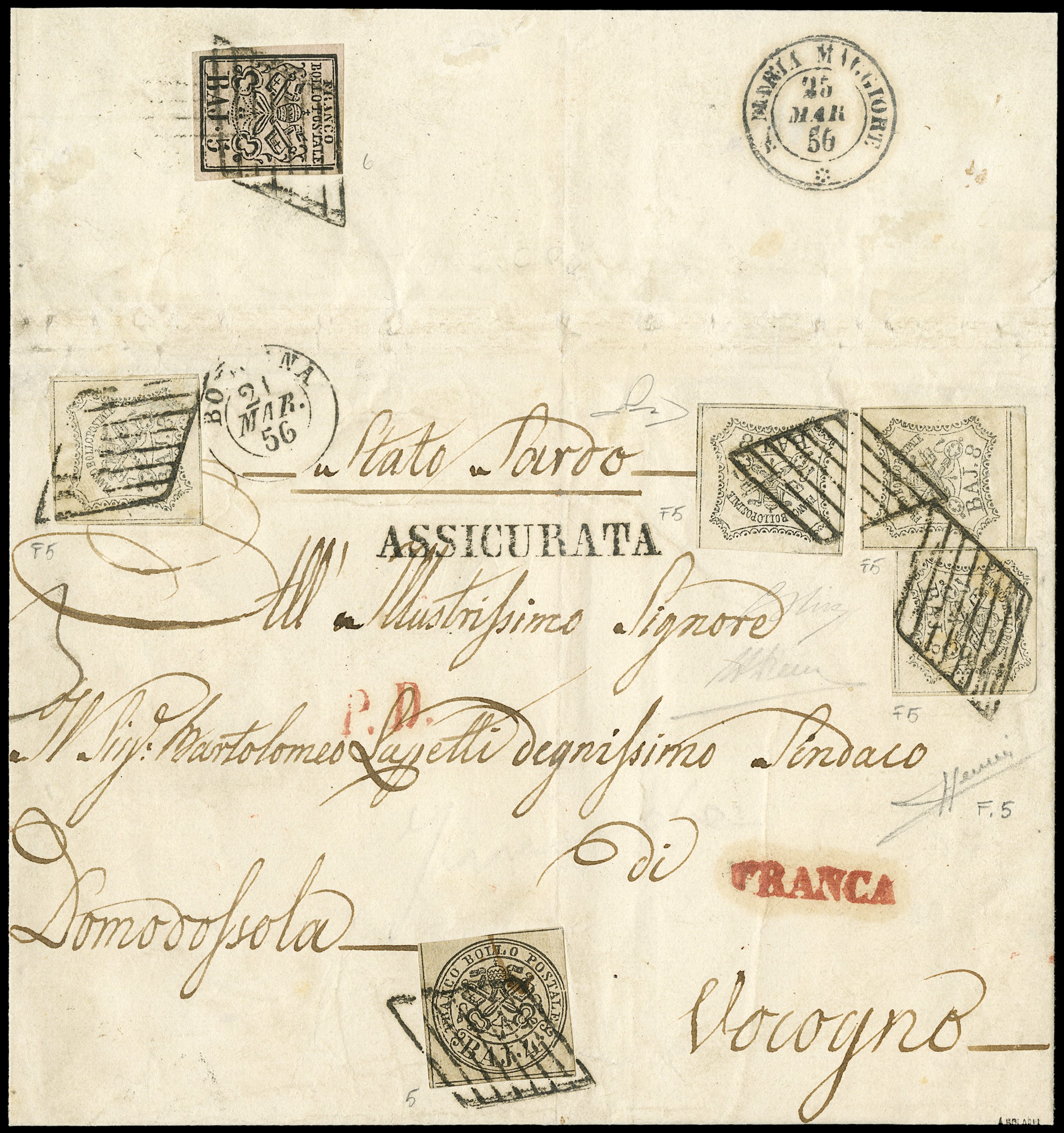 Lot 231 - pontificio Falsi per servire -  Zanaria Aste s.r.l. 9th Philatelic Auction