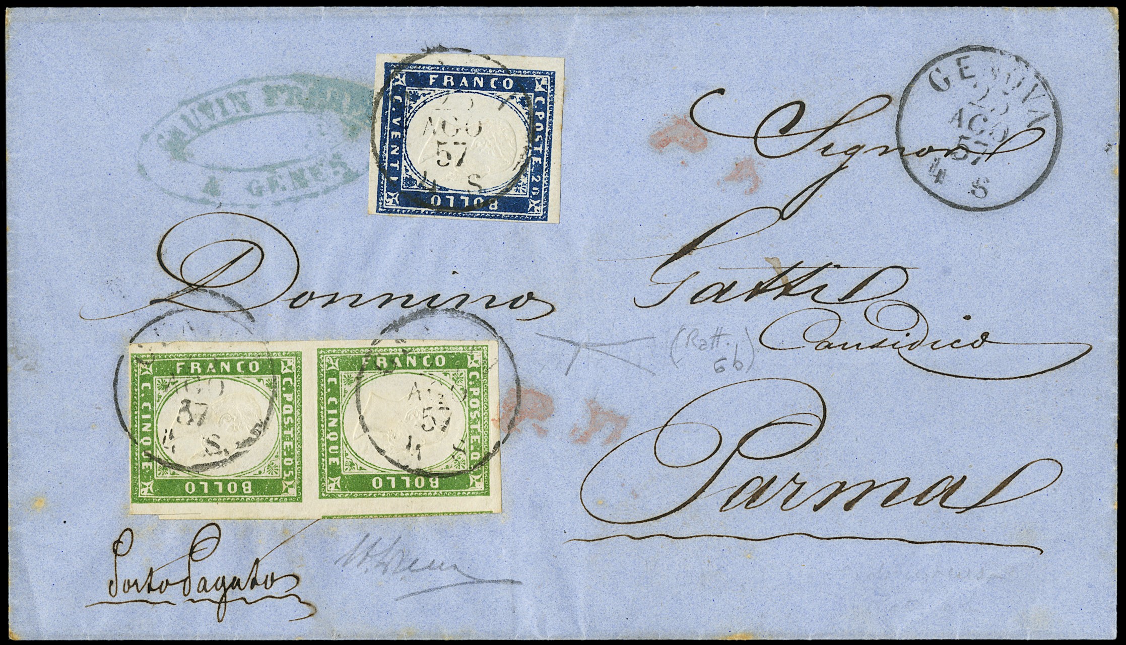 Lot 329 - sardegna posta ordinaria -  Zanaria Aste s.r.l. 9th Philatelic Auction