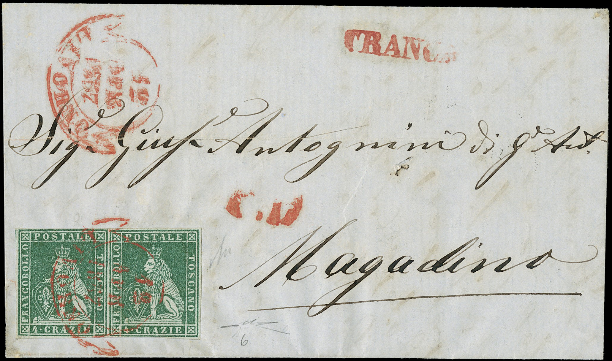 Lot 455 - toscana posta ordinaria - Zanaria Aste s.r.l. 9th Philatelic Auction Lot 455 - toscana posta ordinaria - Zanaria Aste s.r.l. 9th Philatelic Auction
