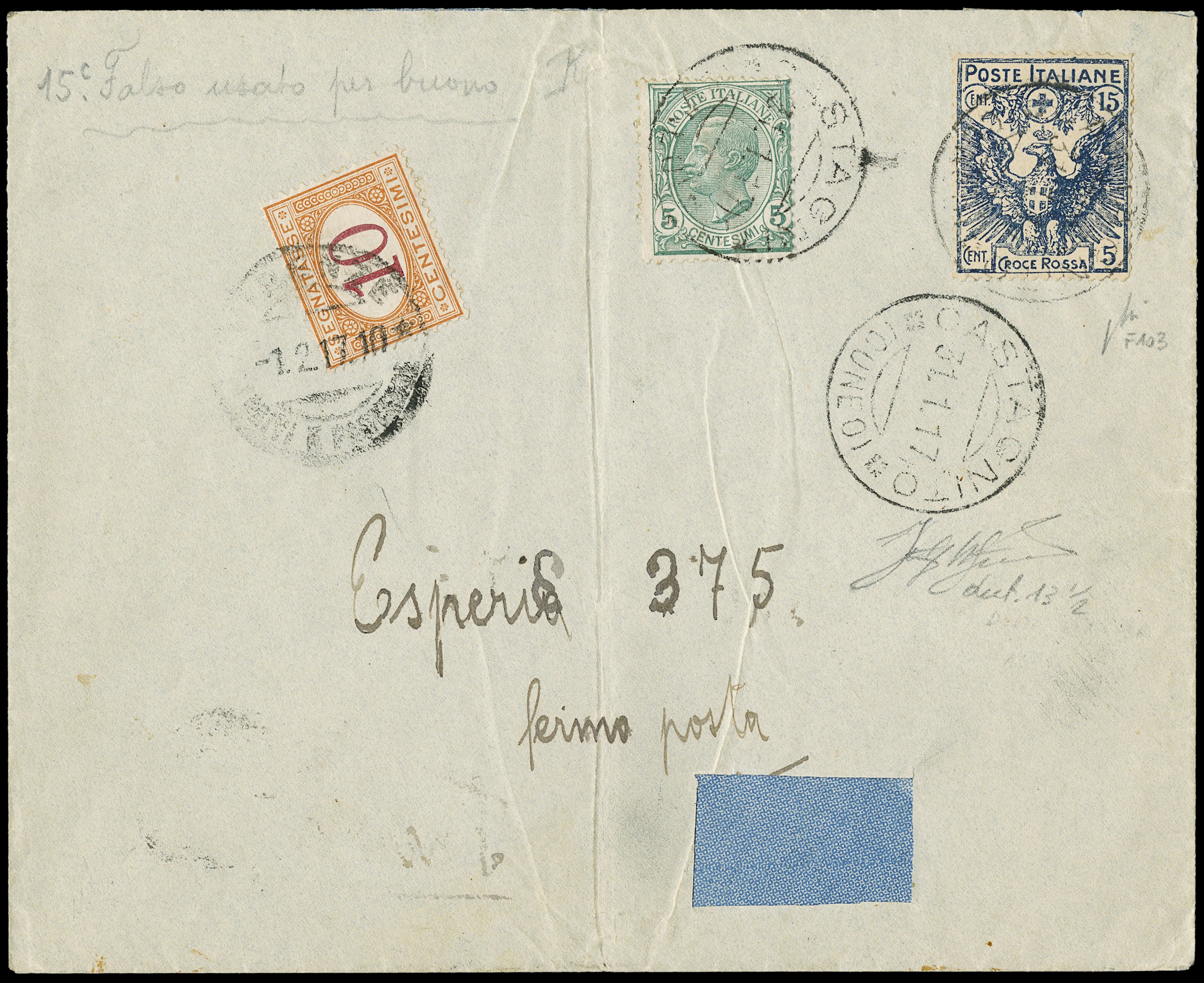 Lot 1113 - ITALIA REGNO Falsi per servire -  Zanaria Aste s.r.l. 9th Philatelic Auction