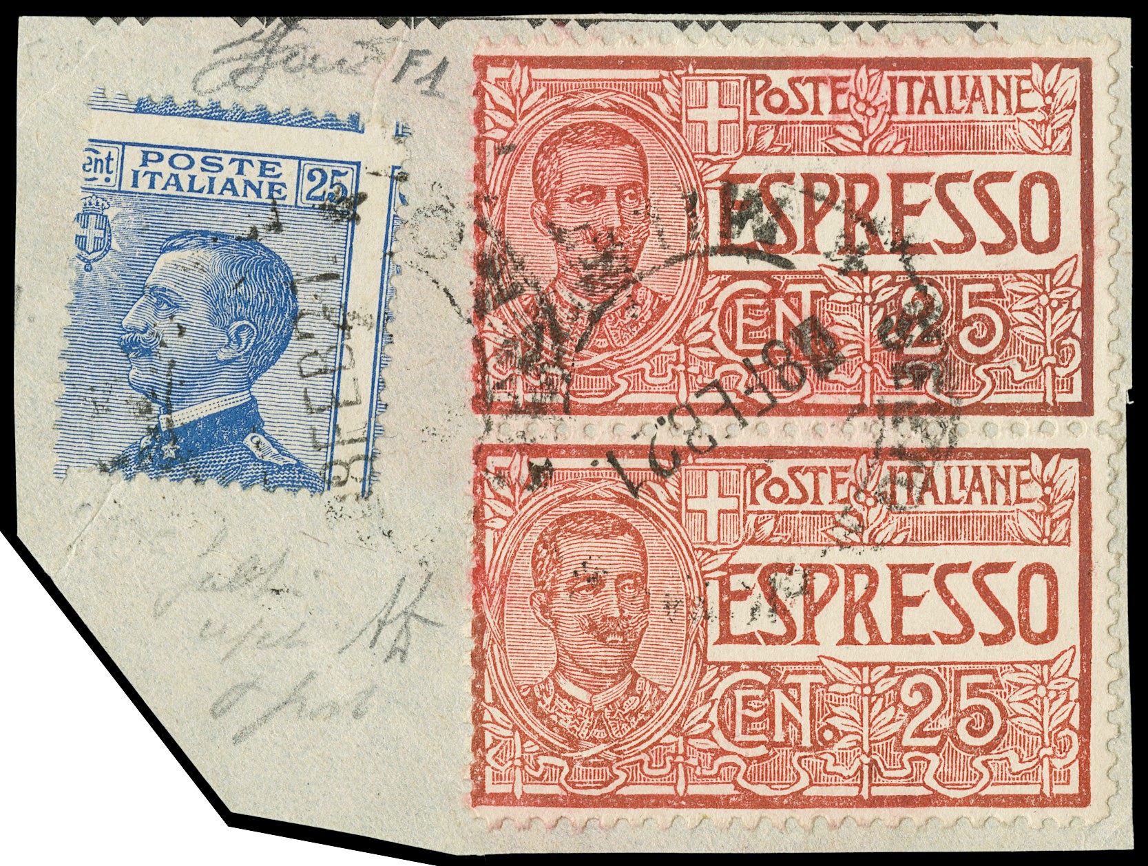 Lot 1155 - ITALIA REGNO Falsi per servire -  Zanaria Aste s.r.l. 9th Philatelic Auction