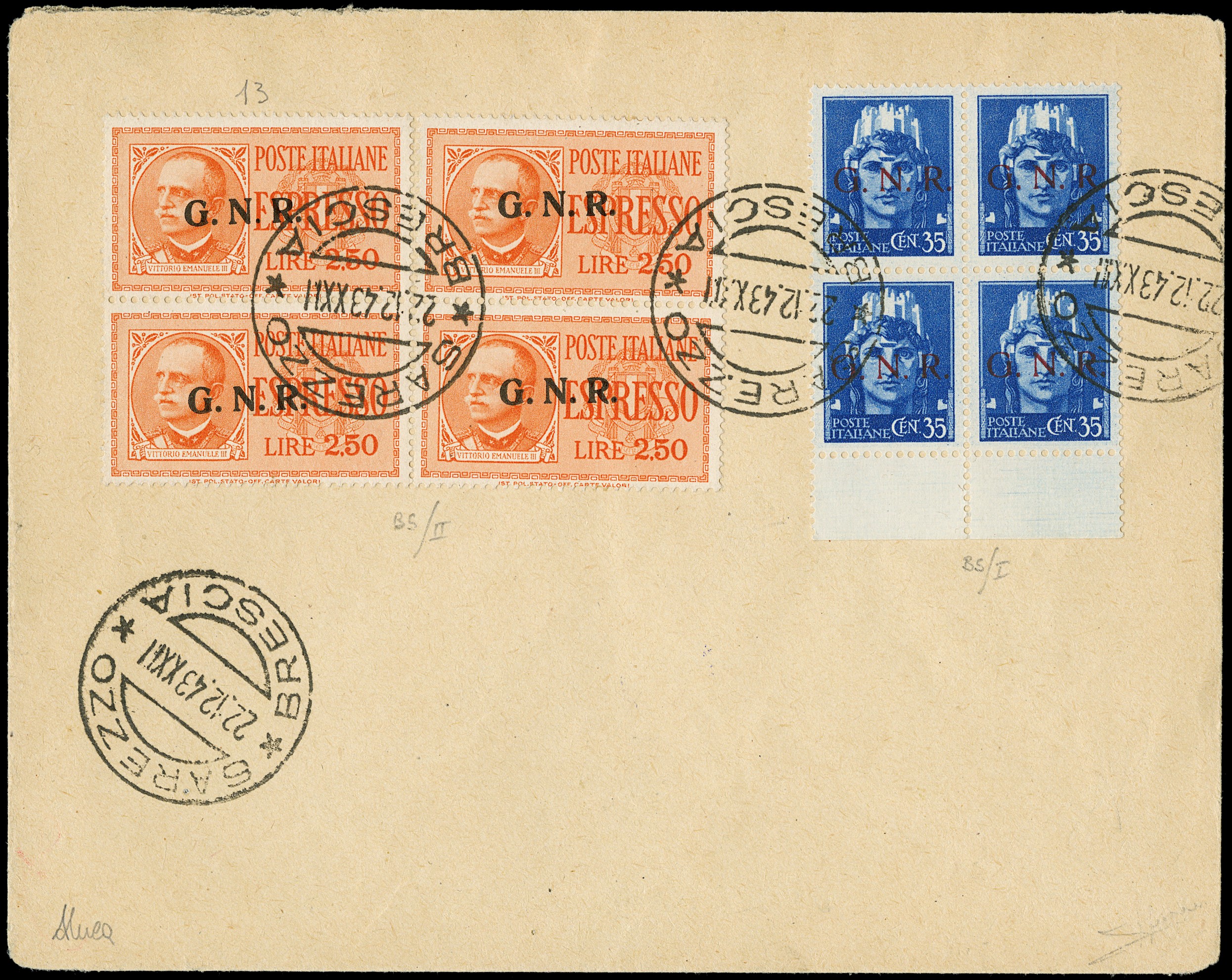 Lot 1231 - ITALIA RSI ESPRESSI -  Zanaria Aste s.r.l. 9th Philatelic Auction