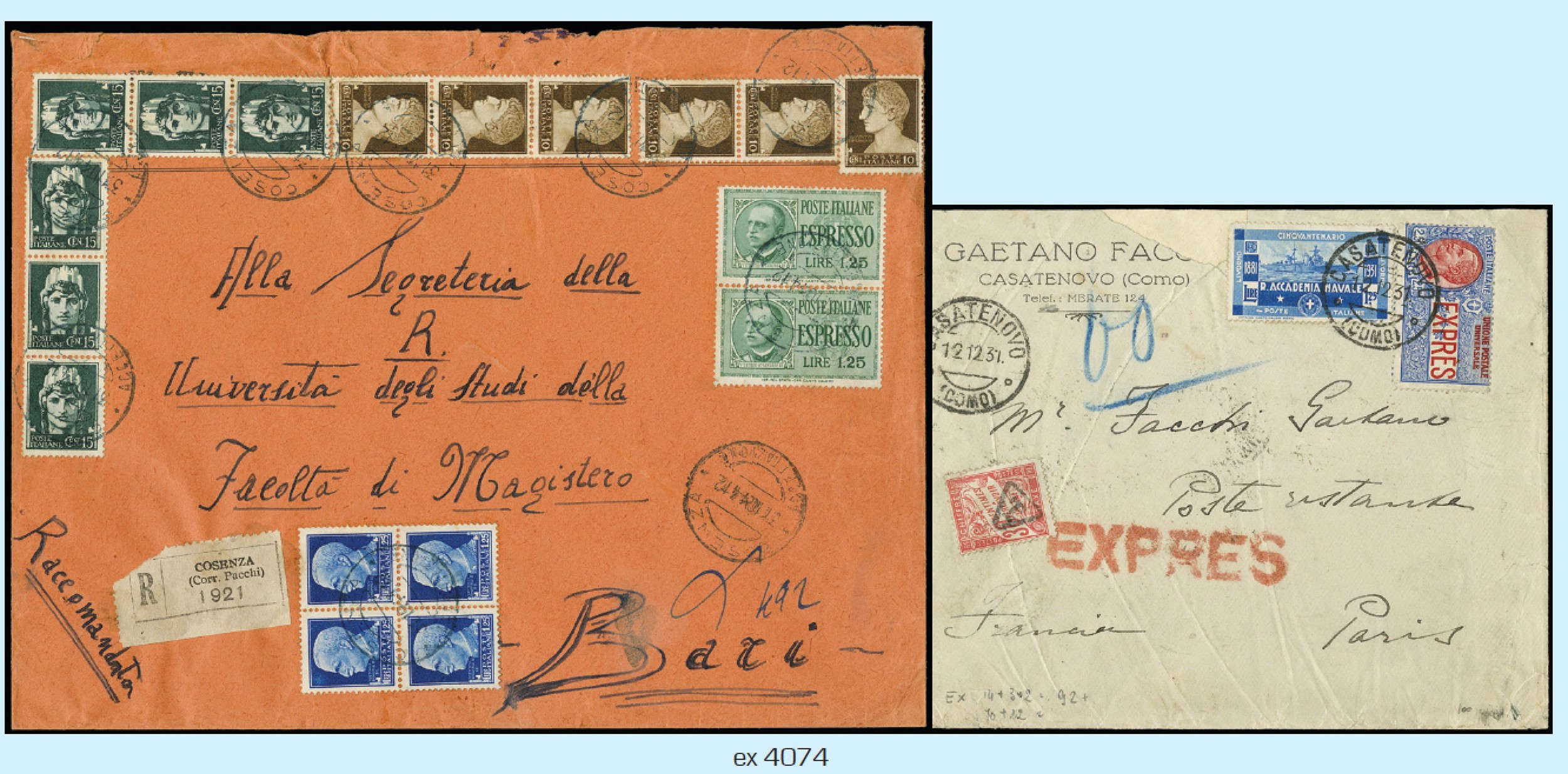 Lot 4074 - ITALIA REGNO lotti e collezioni -  Zanaria Aste s.r.l. 9th Philatelic Auction