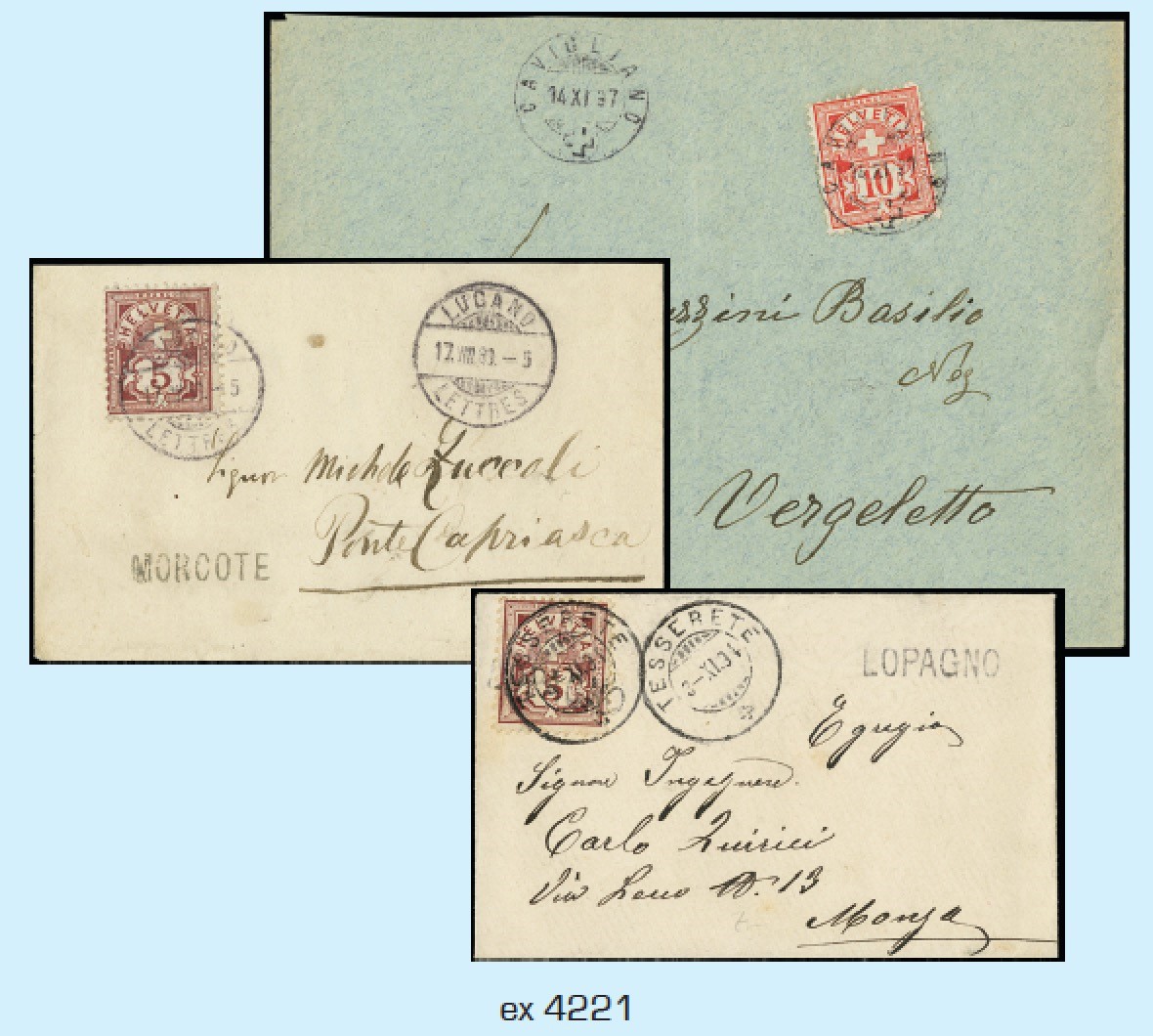 Lot 4221 - svizzera lotti e collezioni -  Zanaria Aste s.r.l. 9th Philatelic Auction