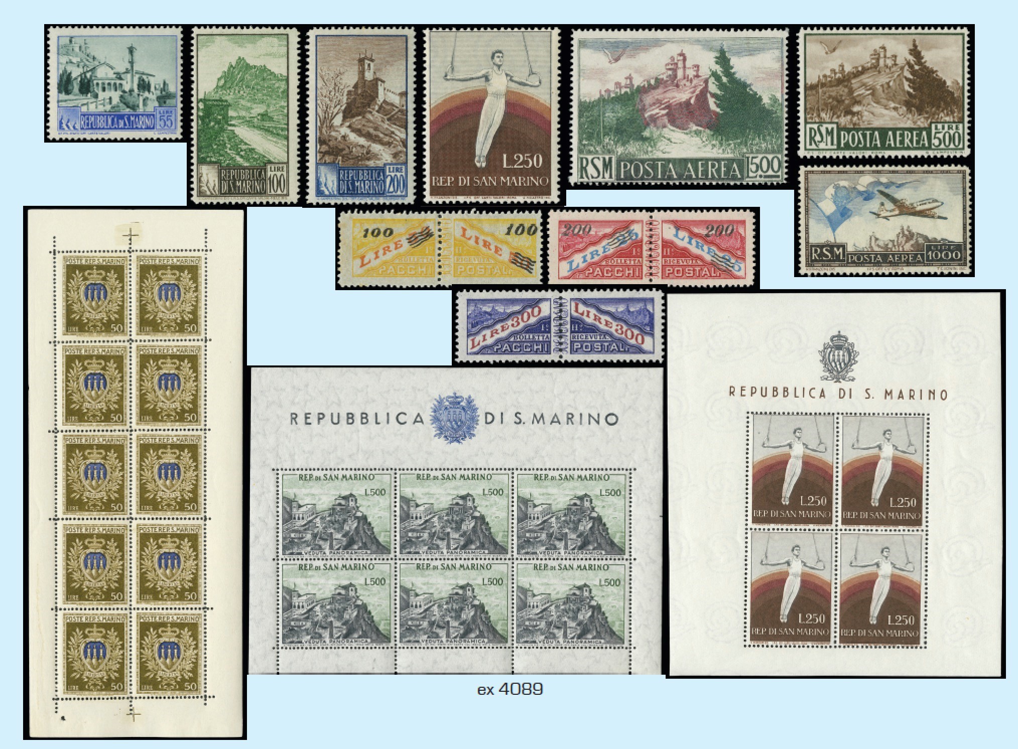 Lot 4089 - San Marino lotti e collezioni -  Zanaria Aste s.r.l. 9th Philatelic Auction