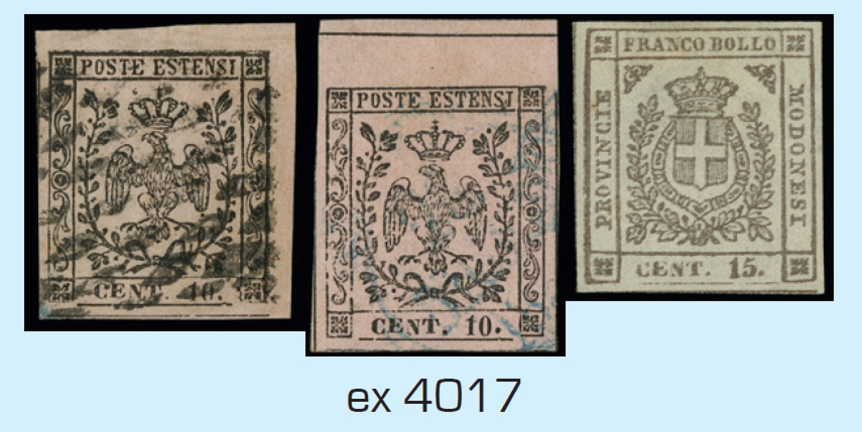 Lot 4017 - modena lotti e collezioni - Zanaria Aste s.r.l. 9th Philatelic Auction Lot 4017 - modena lotti e collezioni - Zanaria Aste s.r.l. 9th Philatelic Auction