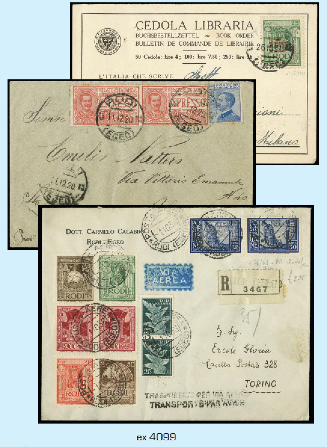 Lot 4099 - colonie italiane lotti e collezioni -  Zanaria Aste s.r.l. 9th Philatelic Auction
