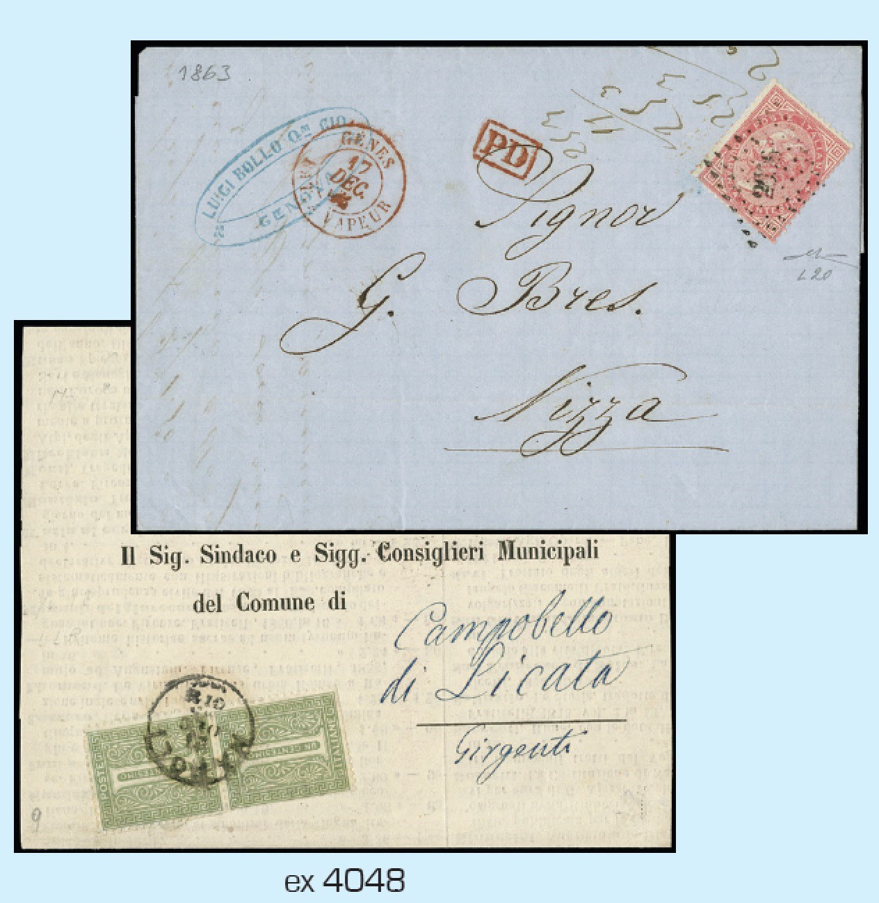 Lot 4048 - ITALIA REGNO posta ordinaria -  Zanaria Aste s.r.l. 9th Philatelic Auction