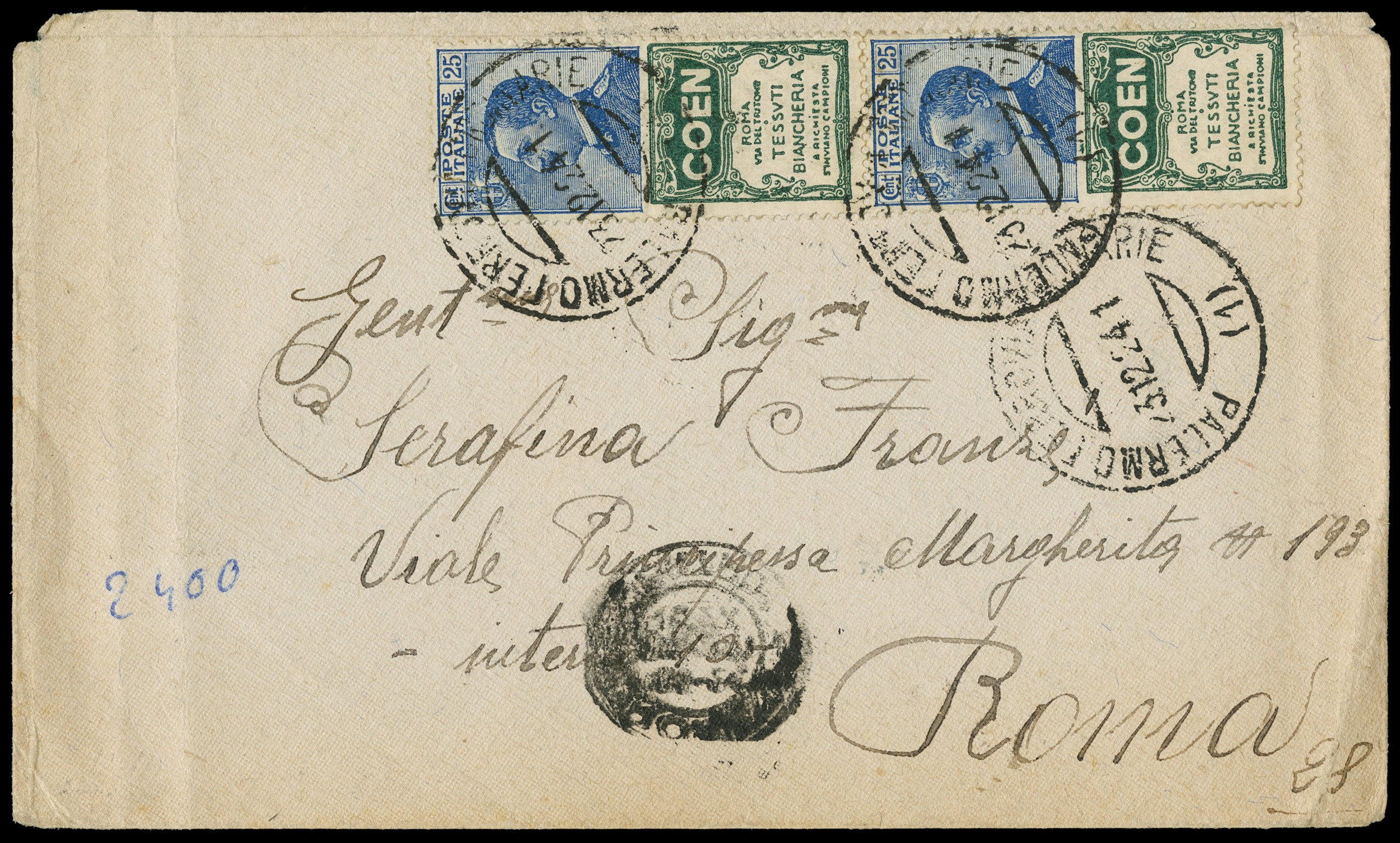 Lot 1183 - ITALIA REGNO PUBBLICITARI - Zanaria Aste s.r.l. 9th Philatelic Auction Lot 1183 - ITALIA REGNO PUBBLICITARI - Zanaria Aste s.r.l. 9th Philatelic Auction
