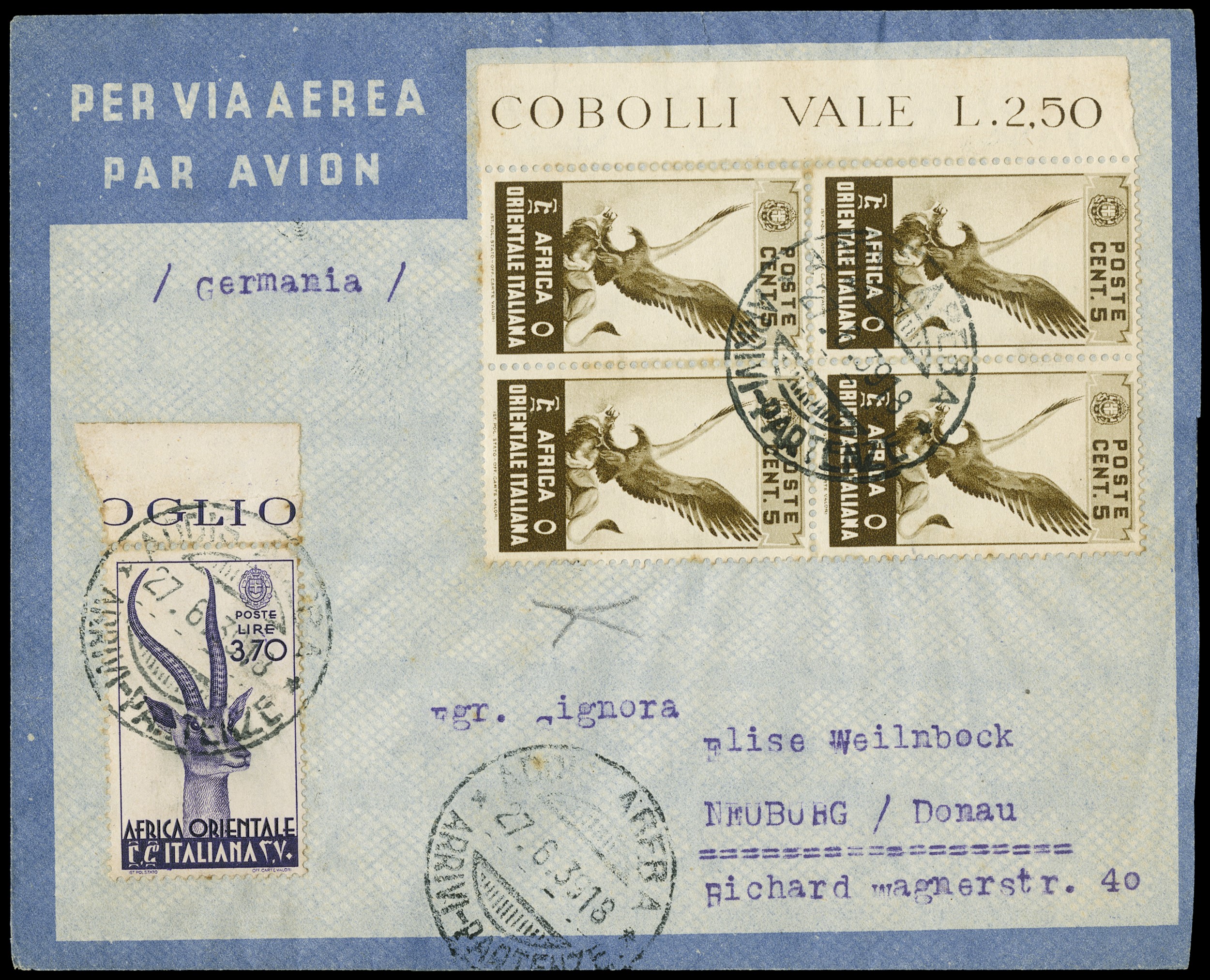 Lot 1353 - Colonie Italiane - Africa Orientale Italiana posta aerea -  Zanaria Aste s.r.l. 9th Philatelic Auction