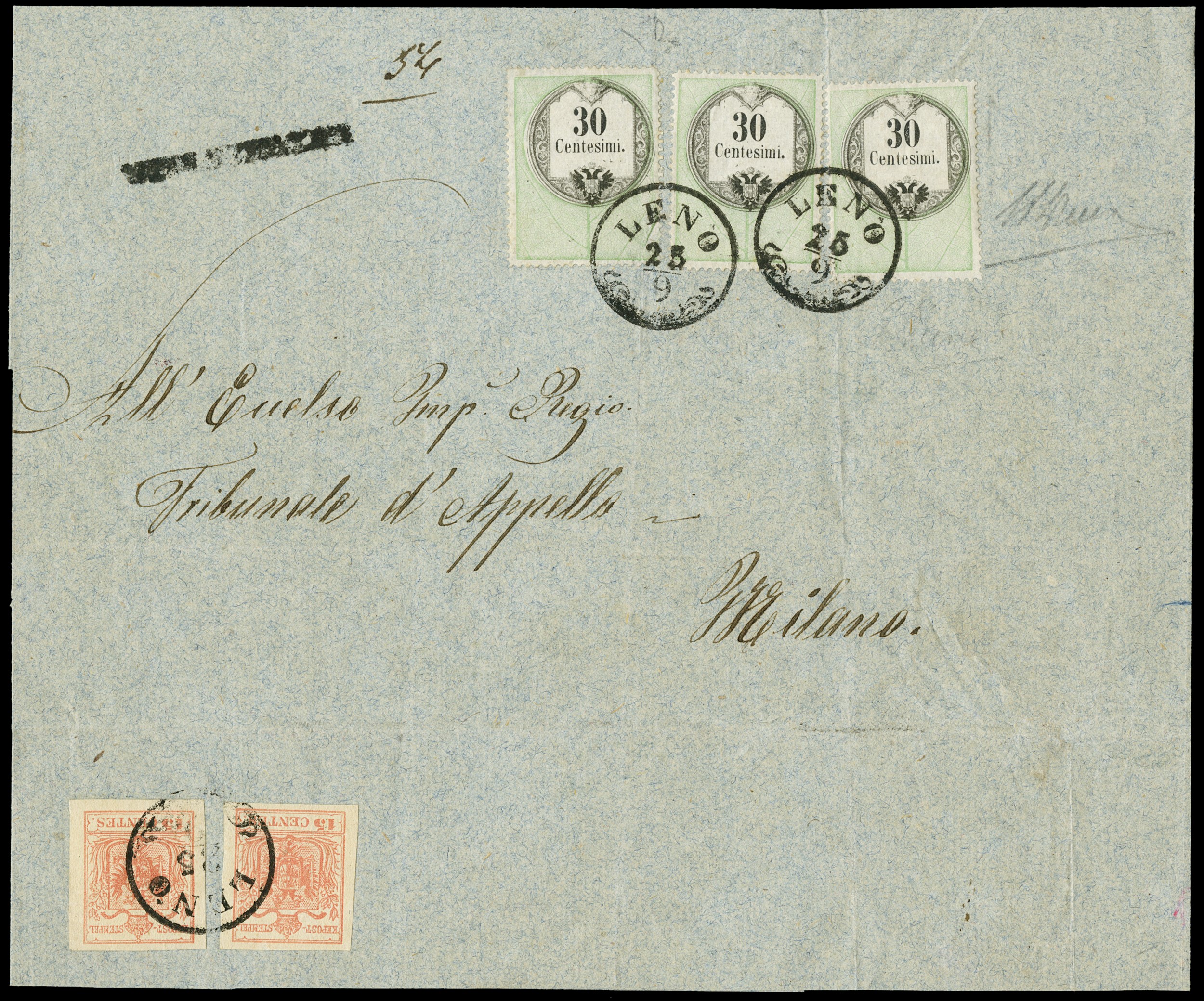 Lot 37 - lombardo veneto posta ordinaria - Zanaria Aste s.r.l. 9th Philatelic Auction Lot 37 - lombardo veneto posta ordinaria - Zanaria Aste s.r.l. 9th Philatelic Auction