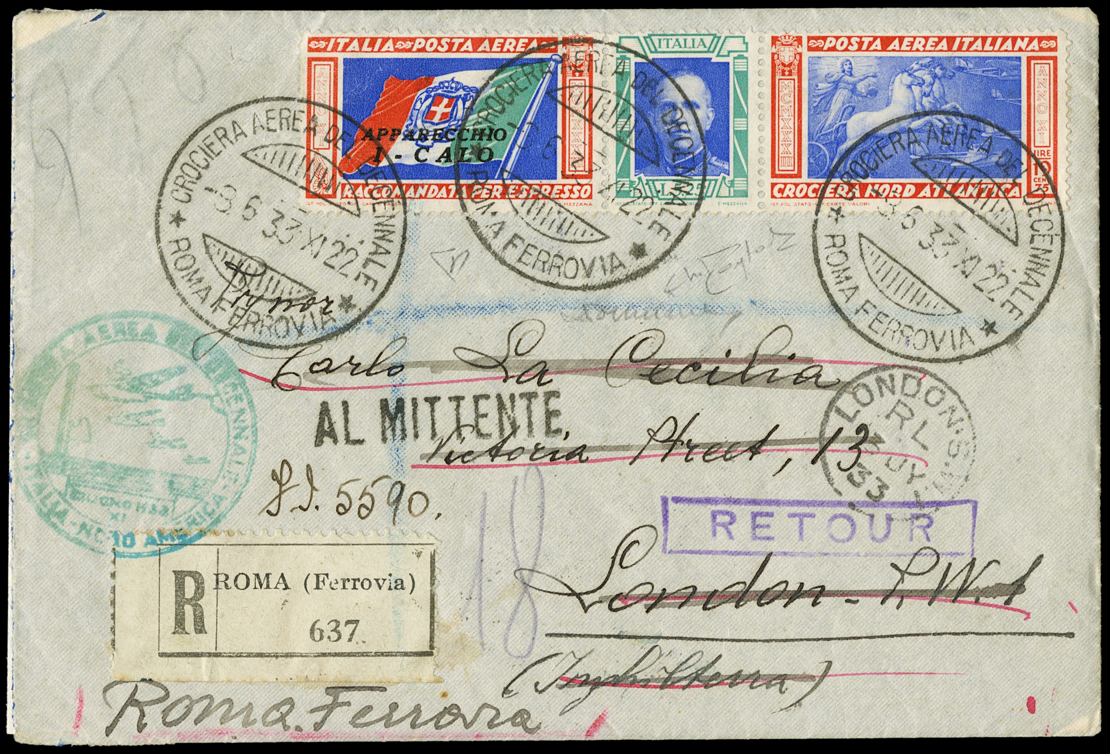 Lot 1149 - ITALIA REGNO posta aerea - Zanaria Aste s.r.l. 9th Philatelic Auction Lot 1149 - ITALIA REGNO posta aerea - Zanaria Aste s.r.l. 9th Philatelic Auction