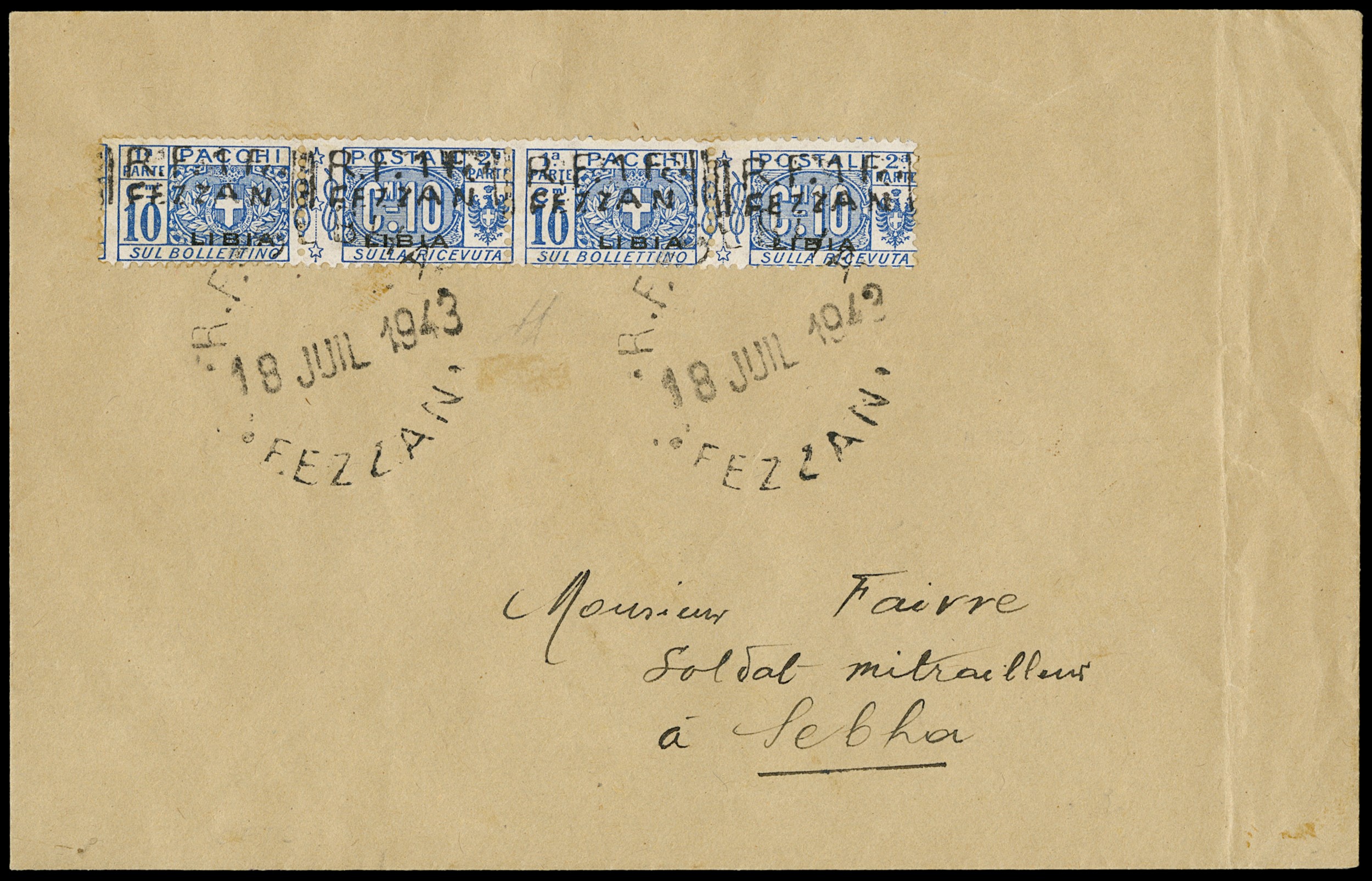Lot 1379 - OCCUPAZIONE FRANCESE FEZZAN posta ordinaria - Zanaria Aste s.r.l. 9th Philatelic Auction Lot 1379 - OCCUPAZIONE FRANCESE FEZZAN posta ordinaria - Zanaria Aste s.r.l. 9th Philatelic Auction