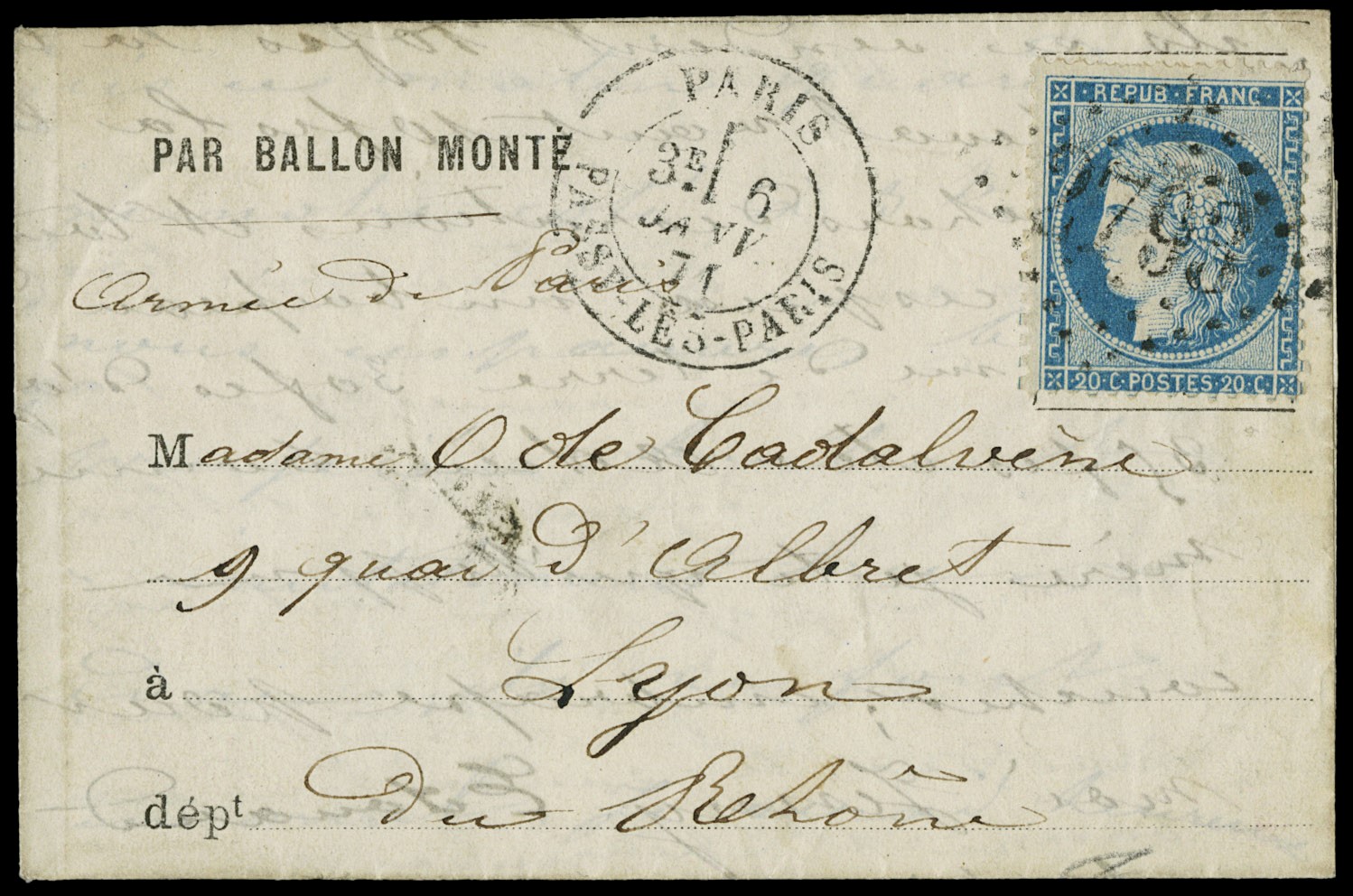 Lot 3011 - FRANCIA (PARIGI) ballons montés - Zanaria Aste s.r.l. 9th Philatelic Auction Lot 3011 - FRANCIA (PARIGI) ballons montés - Zanaria Aste s.r.l. 9th Philatelic Auction