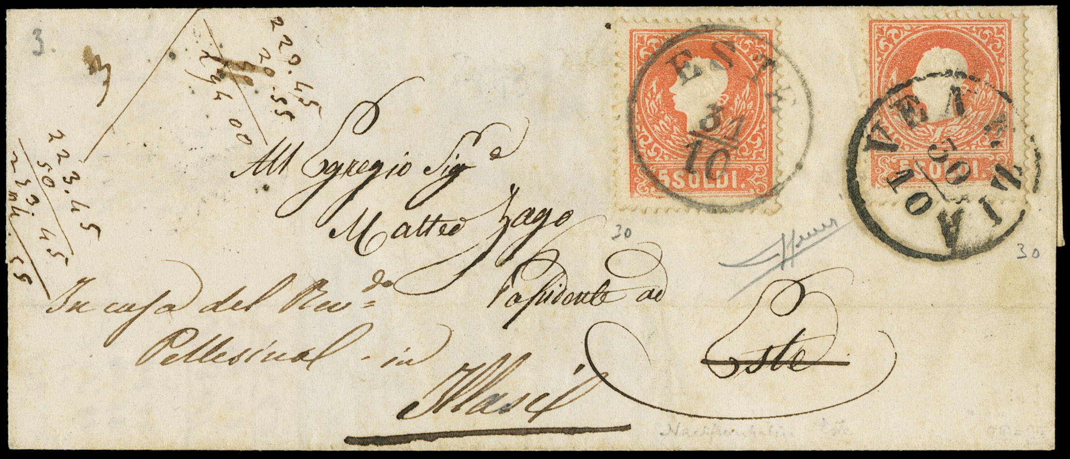 Lot 50 - lombardo veneto posta ordinaria - Zanaria Aste s.r.l. 9th Philatelic Auction Lot 50 - lombardo veneto posta ordinaria - Zanaria Aste s.r.l. 9th Philatelic Auction